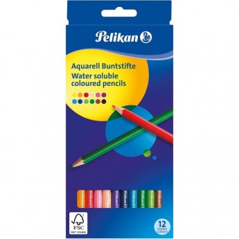 Акварельные карандаши HERLITZ PELIKAN, 12 цветов