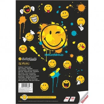 Альбом для рисования HERLITZ SMILEYWORLD EDITION, А4, 50л