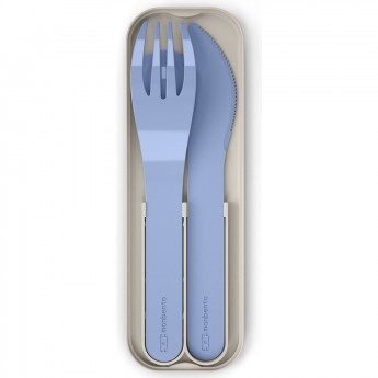 Набор из 3 столовых приборов в футляре HERLITZ MONBENTO MB POCKET COLOR BLEU INFINITY