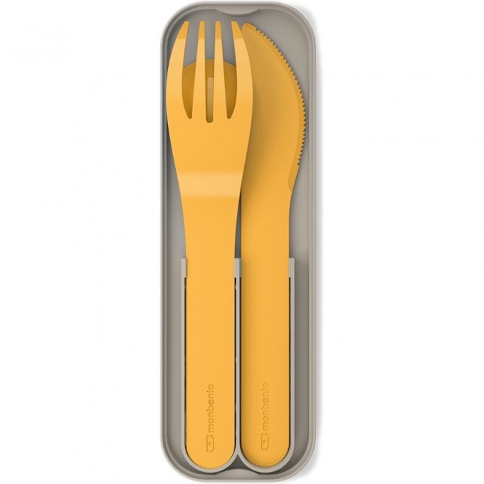 Набор из 3 столовых приборов в футляре HERLITZ MONBENTO MB POCKET COLOR, горчичный 1007 02 021