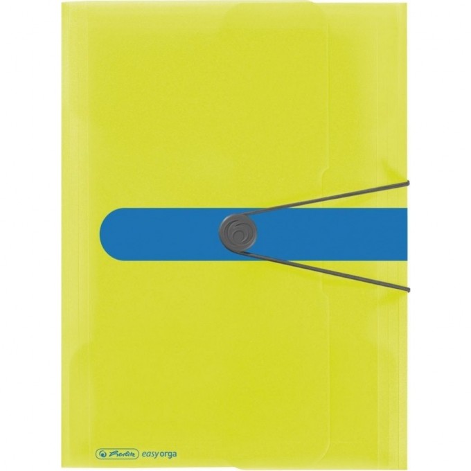 Папка с резинками HERLITZ COLOUR BLOCKING желтый 11365277