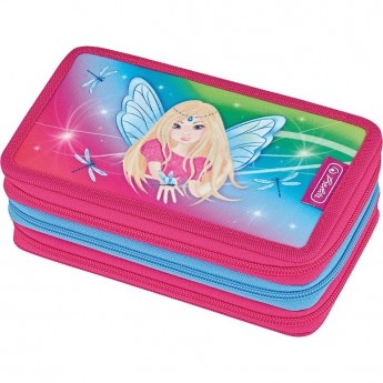 Пенал HERLITZ FAIRY, пустой, 3 молнии