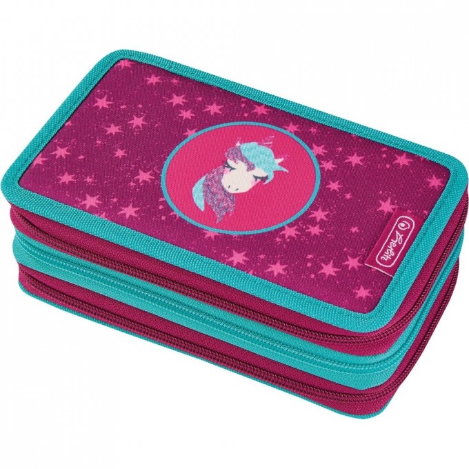 Пенал HERLITZ UNICORN, пустой, 3 молнии 50026036-2