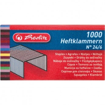 Скобы для степлера HERLITZ, №24/6, 2х1000шт